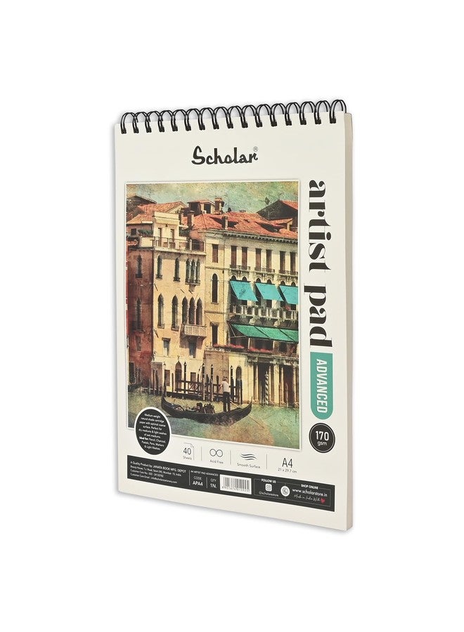 Scholar Artist Pad - Advanced (A4) (170 GSM, Natural Shade Cartridge Paper, Wiro Bound) - Image 5